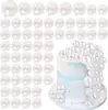 Bolas de Bolha Iridescentes Branco Leitoso Famosas na Internet, Bolas Transparentes Coloridas, Decorações para Bolo de Aniversário, Ornamentos para Sobremesas de Festa