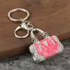 Llavero Creativo de Lujo con Bolsa de Goteo de Aceite y Pedrería, Colgante de Llave de Metal, Accesorio para Mochila, Llavero al por Mayor
