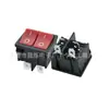 Kcd1 Interruptor de Barco de Uma Peça com Fileira Dupla, Balancim Vermelho Sólido, 4 Pinos, 2 Velocidades, Controle Duplo, Interruptor de Alimentação