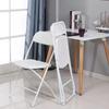 Silla Plegable de Plástico Blanco para Exposición Silla con Respaldo Nudo Simple Actividad Concierto Exterior Alquiler Celebración Silla para Exposición