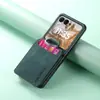 Adecuado para funda de teléfono móvil Moto Razr70Ultra, cartera con anillo, tarjetero, funda protectora Razr60 de color liso