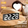 Reloj Electrónico Digital Grande Sencillo para Sala de Estar, Mostrador de TV, Reloj Despertador LED Luminoso Silencioso con Calendario Perpetuo y Temperatura