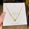 Collar cuadrado pequeño de circón ultrabrillante estilo coreano para mujer, lujo ligero, elegante, cadena para clavícula de acero de titanio de alta gama, venta al por mayor