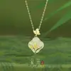 Collar de flor de magnolia, estilo chino nuevo, lujo ligero, nicho, sensación de alta gama, una cadena para la clavícula, regalo para mamá o novia, regalo del Día de la Madre