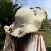 Sombrero de Sol Tulipán con Flecos de Rafia Estilo Fresco y Sencillo para Mujer, Sombrero de Paja con Protección Solar para Vacaciones en la Playa de Verano
