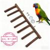 Palo de pie para periquitos pequeños y medianos, soporte de madera maciza, barra de pie, escalera fija para pájaros, suministros para afilar garras, escalera de juguete para periquitos