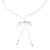 Doce Simples Elegante Luxo Leve Colar Borla Super Longo Laço High-end Colar Personalidade Nicho Moda Versátil