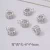 Miçanga Espaçadora de Zircônia Banhada a Ouro 14K Miçanga Espaçadora Tee Acessórios de Miçanga de Zircônia Pulseira DIY Colar Acessórios de Joias