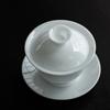 Tazón con Tapa Sancai Linglong de Porcelana Jade Hielo Tazón de Té de Porcelana Blanca Grande para Hogar Juego de Té Kung Fu Regalo Taza de Té de Cerámica