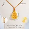 Collar con colgante de calabaza de Buda con incrustaciones de diamantes, accesorios dorados DIY del mismo estilo de Wei Xue, se puede abrir y cerrar, cadena de suéter de estilo chino nuevo para mujer