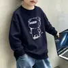 Novo Moletom Casual Infantil Outono e Inverno Fleece Composto Versátil Top Menino Estilo Coreano Plus Veludo Quente Jaqueta de Manga Longa