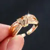Joyería Transfronteriza Europea y Americana Amazon Más Vendido Anillo Abierto Incrustado con Circonita Cúbica Anillo para Dedo Índice Joyería para Mujer Más Vendido Joyería para Mano Venta al por Mayor