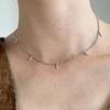 Colar Gelo Estrela Diamante Flash Estilo Ins Feminino Simples Personalizado Design de Microincrustação Sensação Fresca Corrente de Clavícula Empilhada Francesa