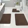 Alfombrilla de suelo de terciopelo de coral simple transfronteriza, juego de tres piezas, alfombra de baño, absorbente de agua, antideslizante, alfombrilla de baño en stock para dropshipping