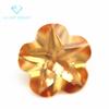 Ventas directas de fábrica 5A forma de ciruela zircón champagne piedra desnuda artificial fondo puntiagudo pentagonal forma de ciruela piedra blanca de color CZ