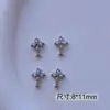 Itens Mais Vendidos Transfronteiriços: Brincos de Cruz Cromados, Acessórios para Nail Art, Liga de Zinco com Strass Estilo Punk Retrô, Diamantes para Unhas Vestíveis