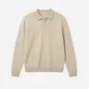 Ropa de hombre APO Exclusivo transfronterizo Suéter para hombre con textura, ajuste holgado, estilo polo, tejido de punto de manga larga