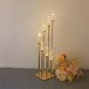 Candelabro de Arte de Hierro con Cubierta Acrílica de 8 Cabezas para Boda Luz de Pasillo Arreglo de Iluminación de Boda Paso a Paso Decoración de Pasillo Galvanizada