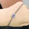 Venta al por mayor de fábrica explosiones pulsera de tanzanita natural plata S925 incrustada piedra principal 4*6 vendiendo Europa y Estados Unidos una generación de cabello