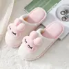 Novas Pantufas de Algodão Versáteis com Desenho de Coelho Fofo para Casal, Casa, Interior, Inverno, Quentes, Confortáveis, Peludas