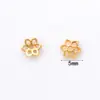 Accesorios Antiguos Vietnamitas de Oro de Arena Alta Retención de Color Cuentas Espaciadoras Colgante de Zirconio Incrustado de Durazno Cadena de Extensión para Pulsera y Collar Joyería DIY