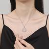 Collar Maitreya de calcedonia blanca en plata de ley 925 para mujer, nueva cadena de clavícula de Buda a la moda, joyería de plata elegante de alta calidad.
