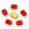 15X20Mm Cuadrado de Doble Capa Lazo de Pedrería Material DIY Cinta Pasador de Pelo Accesorio para el Cabello Centro de Flor Joyería Hecha a Mano