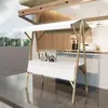 Estante de Exhibición para Puesto de Mercado al Aire Libre Caja Soporte de Venta Plegable de Madera Promocional Puesto Móvil para Mercado Nocturno Carrito Móvil