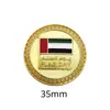 Insígnia de metal com bandeira dos Emirados Árabes Unidos transfronteiriça acessórios de vestuário presentes adesivos para celular fabricantes de origem atacado personalização