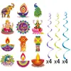 Amazon Índia Decoração de Diwali Etiquetas Espirais Penduradas Festa de Diwali Decoração de Feriado Enfeites Espirais Pendurados