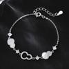 Pulseira de Cabacinha Jinhongyu Feminina Prata Esterlina Outono e Inverno Nova Luxo Acessível Elegante Pulseira de Madrepérola Nova Joia de Mão Chinoiserie