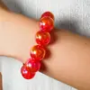 Colar com Pingente de Contas Coloridas a Laser Yongge Jewelry Estilo Europeu e Americano Colorido Bloqueio de Cores Joias de Contas de Vidro