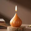 Poppy DIY Vela de Alho Ornamento Molde de Silicone Aromaterapia Gesso Resina Espelho Cabeça de Cebola Molde de Resina