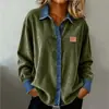 Camisa Longa Tendência 2026 Primavera e Outono Estilo Europeu e Americano Xadrez Único Estampado 3D para Mulheres