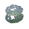 Colgante de zorro de nueve colas de jade natural de 38 x 53 mm, coronas antiguas de bricolaje, todos los accesorios de cadena de suéter con tapeta prensada