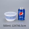 Lonchera desechable redonda de porcelana azul y blanca xyt, caja de embalaje para comida rápida para llevar, recipiente redondo de plástico, lonchera con tapa alta gruesa