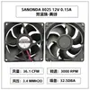 Ventas Directas de Fábrica 8025 12V24V Doble Rodamiento de Bolas Chasis de Inversor Amplificador de Potencia Profesional Ventilador de Techo Ventilador de Refrigeración