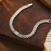 Amazon Explosions Pulseira de Prata Esterlina 925 Estilo Coreano Simples Moda Pulseira de Zircônia Distintiva Versátil para Mulheres