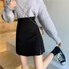 Falda de Pana Nueva de Cintura Alta con Abertura para Mujer Otoño/Invierno 2026, Tallas Grandes, Adelgazante, Anti-Exposición, Falda Bodycon