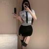 Deseo sexy lencería sexy policía sexy traje profesional juego de rol estudiante uniforme ajustado tentación para evitar quitárselo 0736
