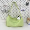 Textura Brumosa de Enfoque Suave, Estilo Relajado, Bolso Tote Verde Fruta para Estudiantes Universitarias, Adecuado para el Trabajo, Compras y Almacenamiento de Viajes Diarios