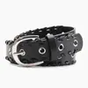 Cinturón Unisex Personalizado de Estilo Europeo y Americano Transfronterizo Diseño de Nicho Perforado Hueco Versátil Decorativo para Jeans Cinturón de Mujer