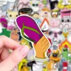 Nuevo set transfronterizo de 50 piezas de pegatinas divertidas, humorísticas y creativas para decorar botellas de agua, equipaje, tabletas y teléfonos, impermeables