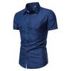 Amazon Aliexpress Comercio Exterior Nueva Camisa de Manga Corta Estampada para Hombre de Talla Grande Talla Europea Camisa Casual de Moda para Hombre