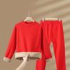 Conjunto de Ropa Interior Térmica para Hombre con Cuello Alto, Talla Grande, Forro Polar, Engrosado, Retiene el Calor, Adecuado para Personas de Mediana Edad y Mayores, Conjunto de Ropa de Otoño, Ropa Térmica para Mujer