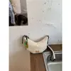 Bolsa Transversal de Tecido de Nylon Transfronteiriça Estilosa, Bolsa de Ombro Macia Casual Simples, Bolsa Dumpling Versátil da Moda para o Dia a Dia