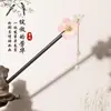 Grampo de Cabelo Antigo em Forma de Leque com Borla Grampo de Cabelo Imitação de Ébano Acessórios Hanfu Novo Estilo Chinês Joia de Grampo para Cabelo Venda por Atacado para Mulheres