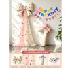 Montagem de cena de decoração de aniversário para meninas, balões de número, adereços para fotos de parede de fundo para atmosfera de festa infantil de um ano