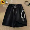Shorts masculino verão novo retrô americano Pu bonito casual calça de cinco pontos marca de moda versátil solta calça esportiva