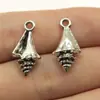 21x 11x 6mm 2.1g joyería de plata antigua al por mayor mano DIY animal marino concha colgante